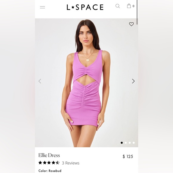 NWT L*Space Ellie Dress - Rosebud/Purple Dress Resort Cover Up - Picture 1 of 4